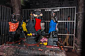 Worship and puja offerings inside the Swamimalai temple. 